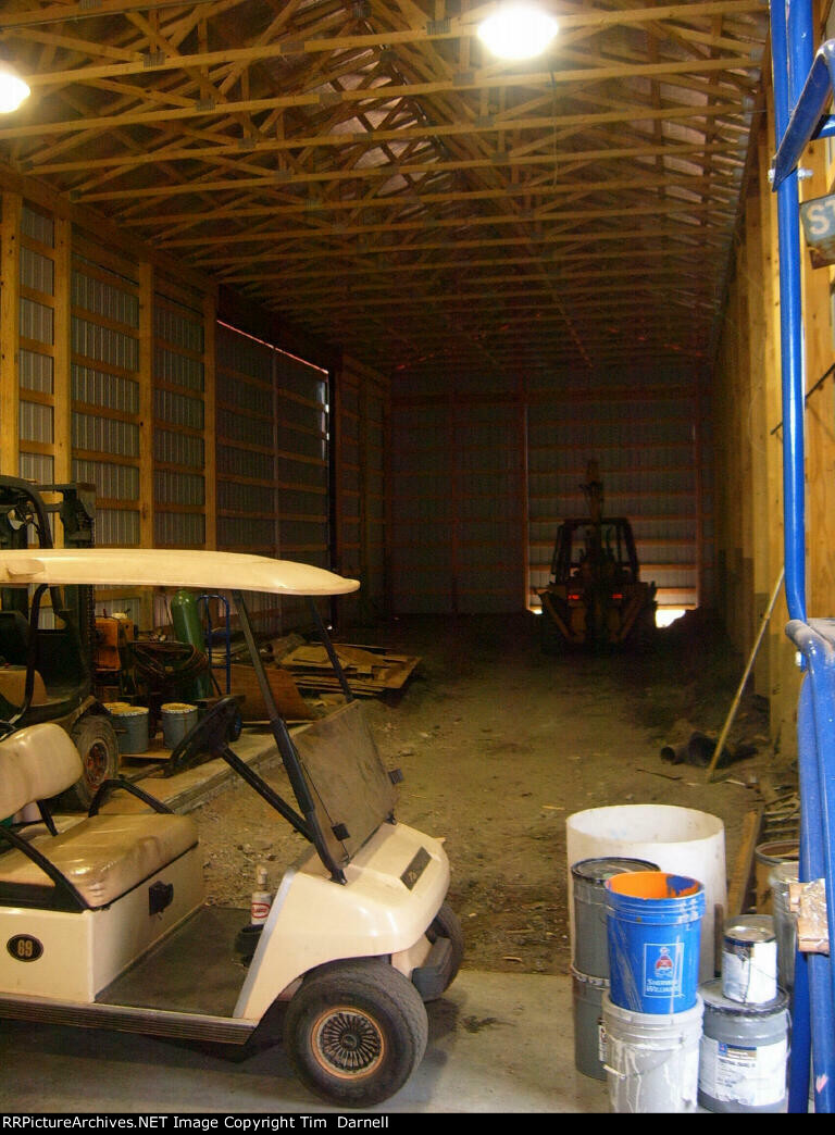 Inside of new shop building